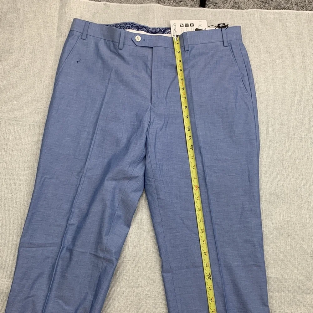 Lauren Ralph Lauren Men's Blue Chambray Cotton Suit Separate Pants Size 36 X 30